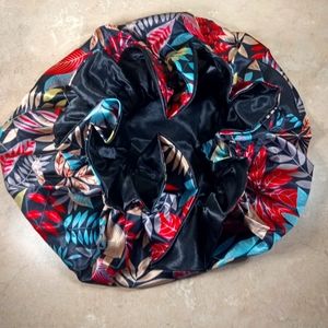 Satin Double Layer Bonnet Large Silky Cap